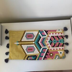 Geometric embroidered Cushion Cover from West Elm